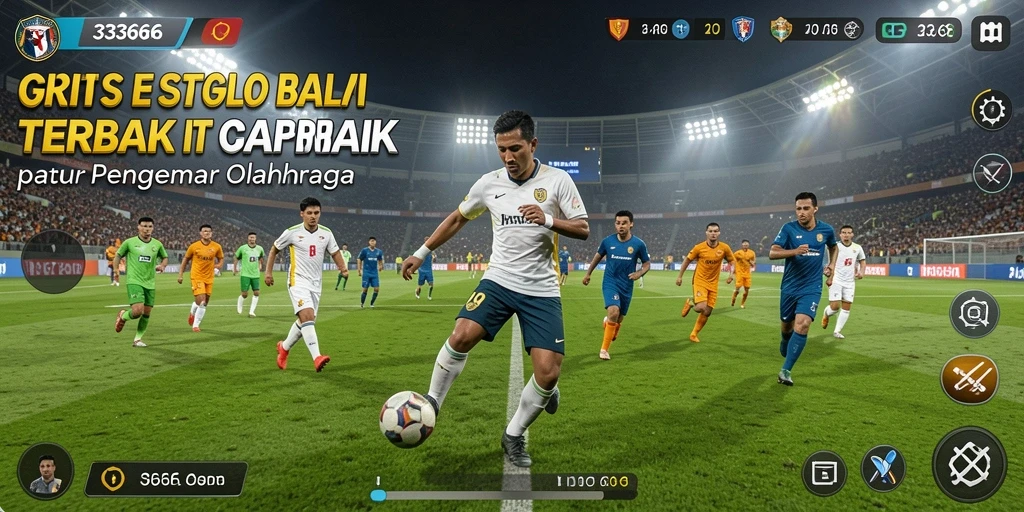 Tampilan gameplay <strong>333666</strong> dengan aksi sepak bola seru.