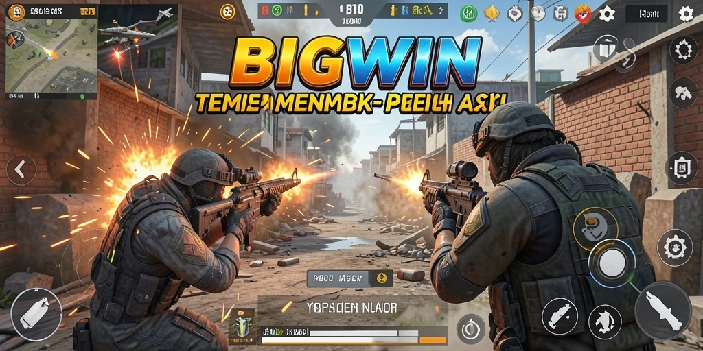 Tampilan gameplay mendebarkan dari BIGWIN dalam aksi TPS.