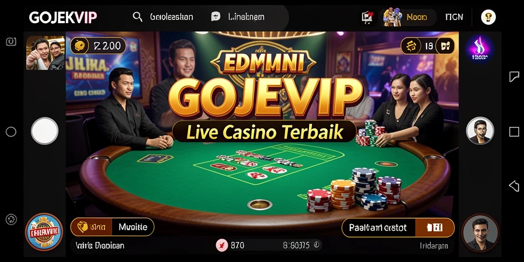 Tampilan menarik gameplay Live Casino yang mendebarkan di GOJEKVIP.