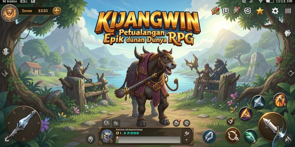 Tampilan gameplay KIJANGWIN yang epik dengan pertarungan seru.