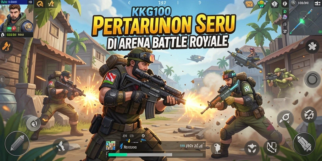 Gameplay mendebarkan KPK100 dalam pertempuran Battle Royale.