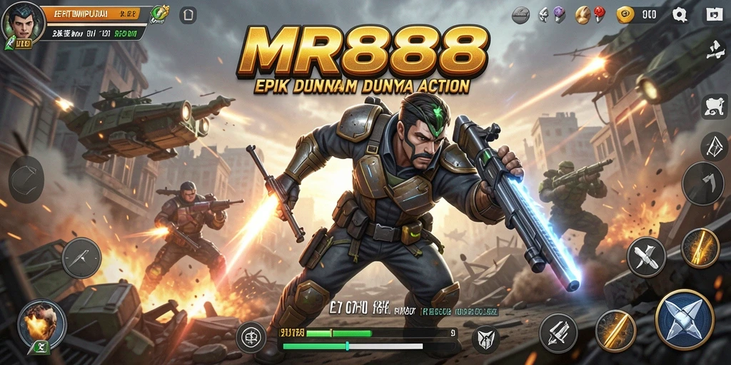 Tampilan gameplay MR888 dengan aksi pertarungan yang mendebarkan.