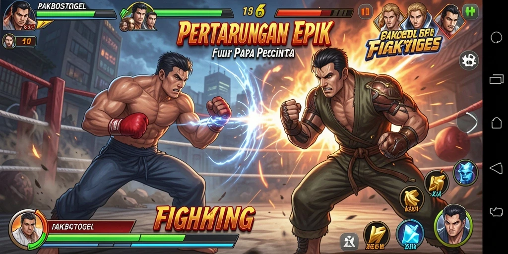 Tampilan epic pertarungan di PAKBOSTOGEL yang penuh aksi.