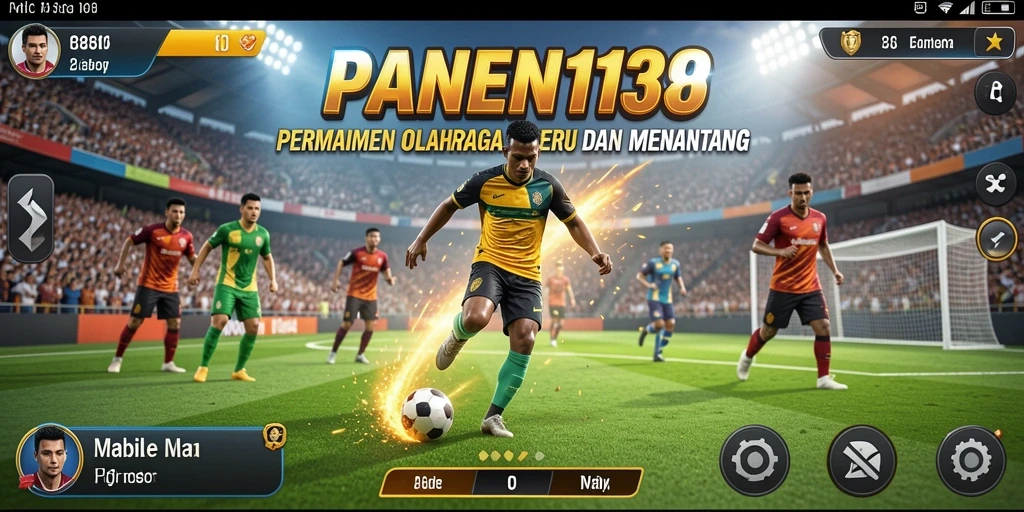 Tampilan gameplay seru dalam PANEN138 dengan aksi olahraga yang mendebarkan.