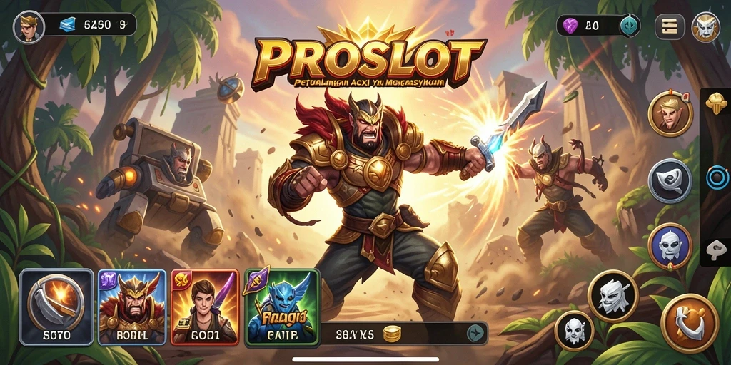 Tampilan gameplay aksi intens dari PROSLOT