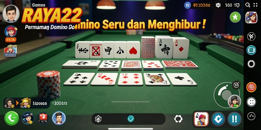 Tampilan gameplay Domino yang seru di RAYA22.