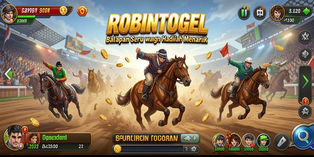 Tampilan menarik dari gameplay Racing di ROBINTOGEL yang menambah keseruan.
