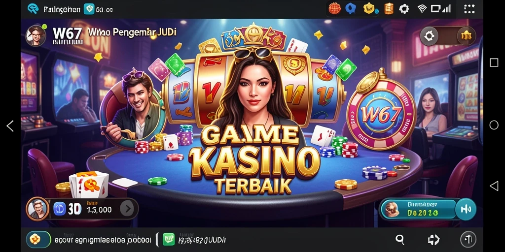 Tampilan gameplay Kasino yang menarik dan seru dalam W67.